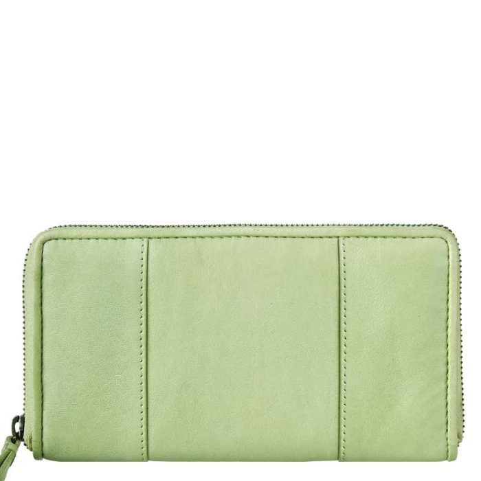 ZIP WALLET APPLE GREEN